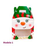 Caja Loncherita Muñeco de Nieve Modelos Varios