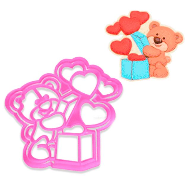 Cortador y Stamp Oso Sorpresa Amor