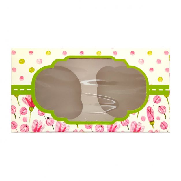 Caja Cupcake x2 Tulipanes Rosados