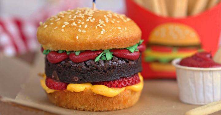 Cupcakes de hamburguesa