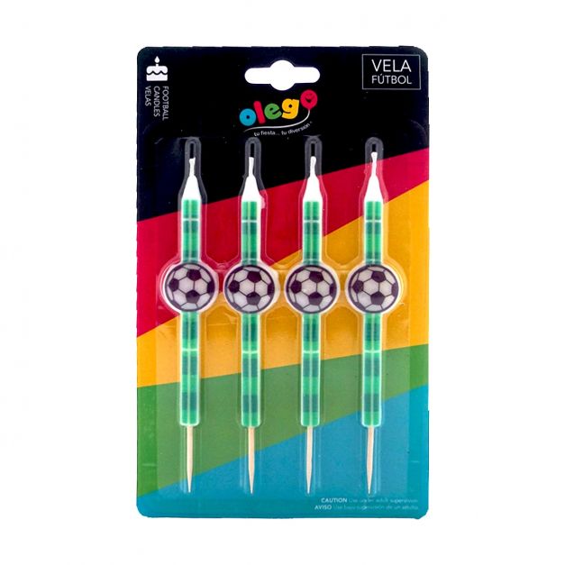 Velas Fútbol Olego x4