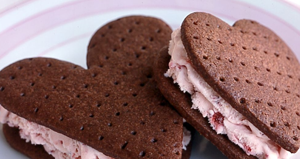Receta: Sandwich Helado de Corazón