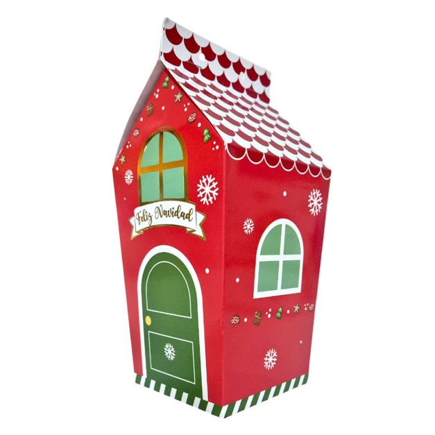 Caja Box Grande Con Cinta Roja Navidad