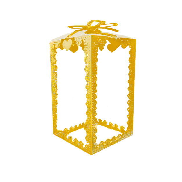Caja PVC 339 Larga Bautizo Dorado x und
