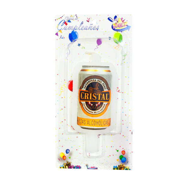 Vela con Diseño Lata Cerveza Cristal