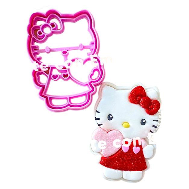 Cortador y Stamp Hello Kitty Amor