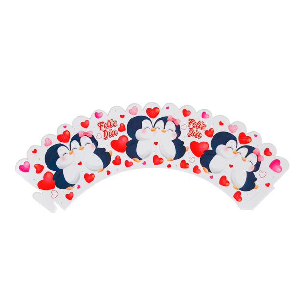 Cenefas San Valentín Pinguinos Enamorados 25und