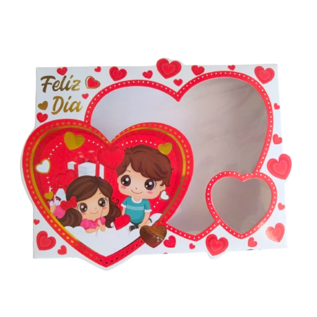 Caja Chocotejas x12 Pareja Nubes San Valentín