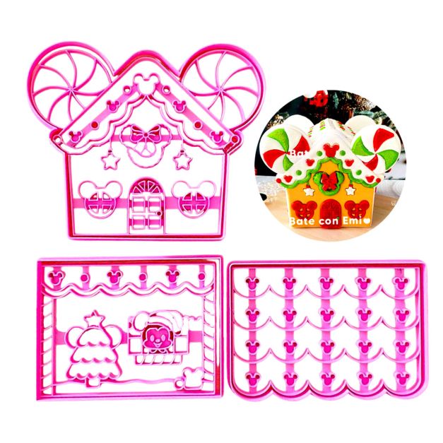 Cortador y Stamp Casita Mickey Navidad