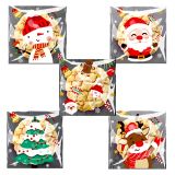 Set de 10 Bolsas Transparentes Autoadhesivas Navidad