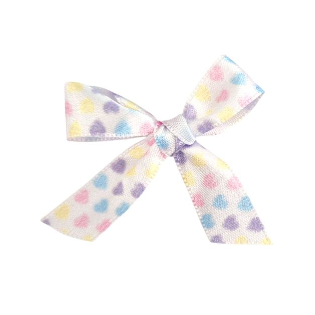 Set de 6 Lazos 1.5 cm Mini Corazón San Valentín