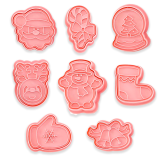Set de 8 Stamp y Cortador Expulsador Formas Varias 1 Navidad