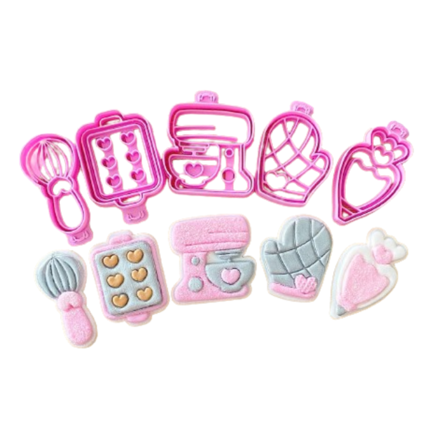 Set de 5 Cortador y Stamp Cupcake Modelo 1