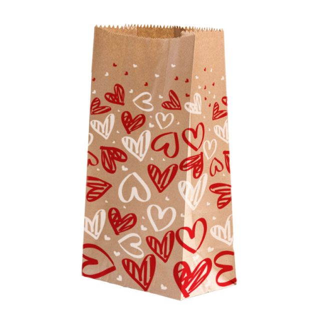 Bolsas SOS #6 Love Rojo Kraft Corazon 25und