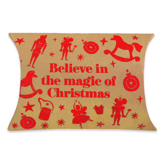 Caja Liner Almohada Roja Navidad