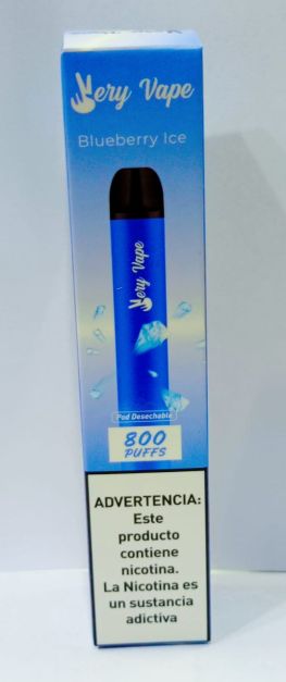 VAPEADOR VERY VAPE 800PUFF - BLUEBERRY ICE