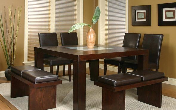 Juego Comedor Todo Madera Laurel Negro