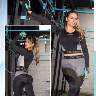 CROP AYSHILX55 NEGRO-PLATA -M