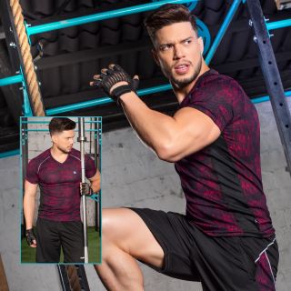 CAMISETA ANSELX55 VINO JASPE -M