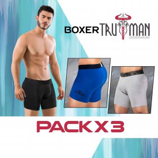 BOXER PACK TRUMAN N43 NEGRO GRANITO ELECTICO -M