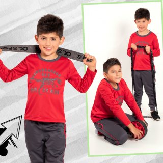 CONJUNTO YUGUIX50 GRIS-ROJO -30