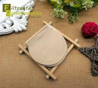 Bolsita filtrante circular de papel filtro, beige - 2