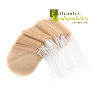 Bolsita filtrante circular de papel filtro, beige - 6