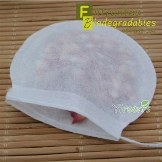 Bolsita filtrante circular de papel filtro, blanco
