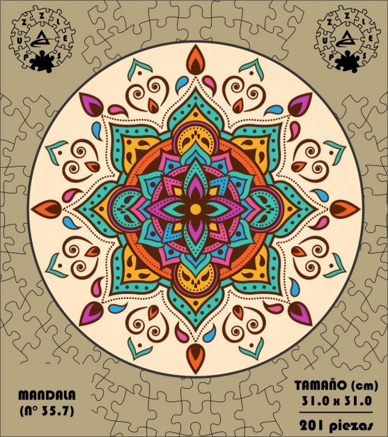 ROMPECABEZA MADERA MDF MANDALA 35.7 (201 PZAS)