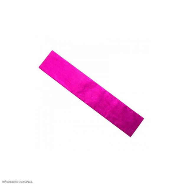 PLIEGO PAPEL CREPE METALICO FUCSIA