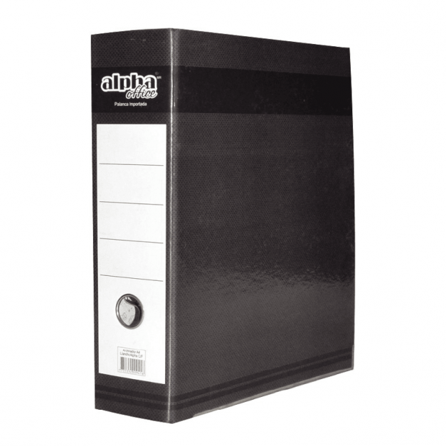 ARCHIVADOR PLASTIFICADO OFICIO NEGRO