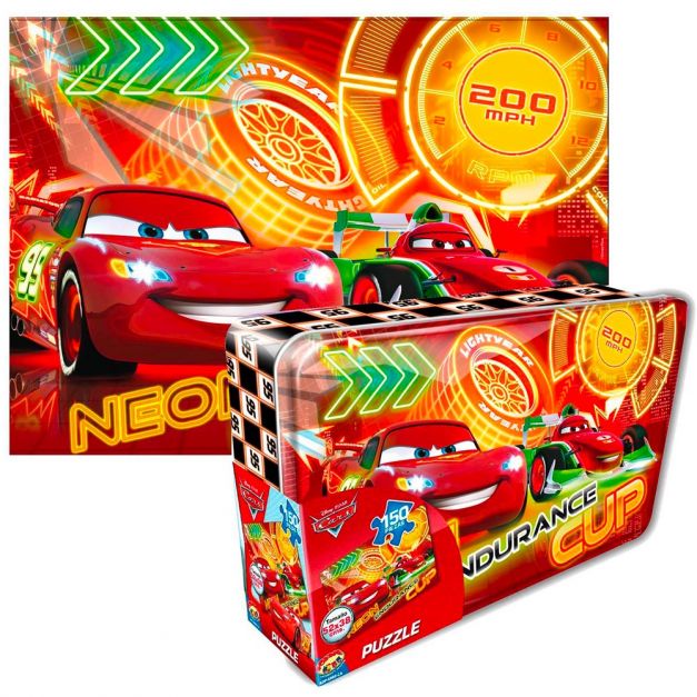 PUZZLE 150 PZAS CAJA METALICA CARS