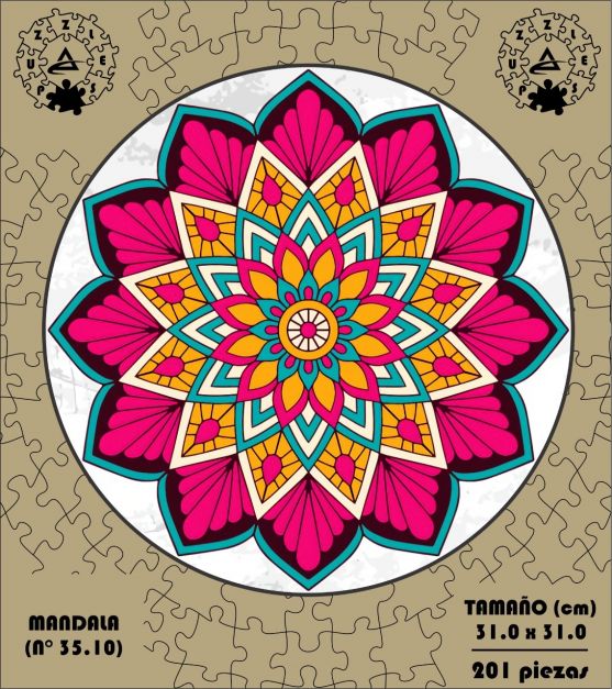 ROMPECABEZA MADERA MDF MANDALA 35.10 (201 PZAS)