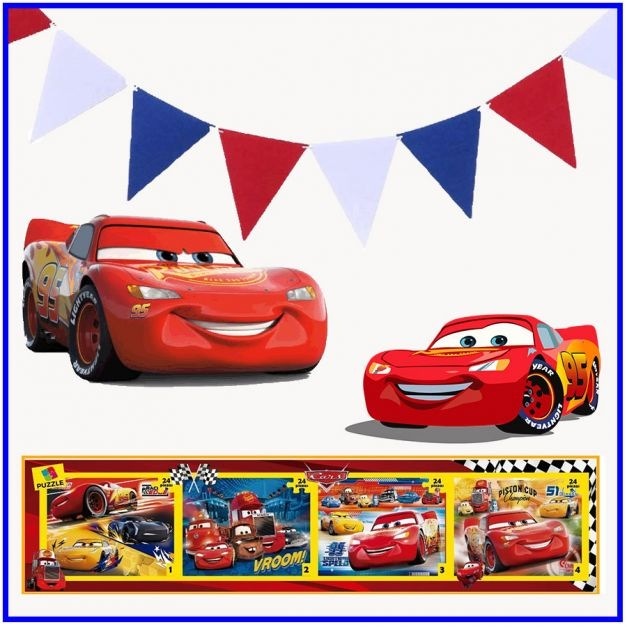 ROMPECABEZA 4 EN 1 COD 020-24 (24 PZAS) - CARS 2