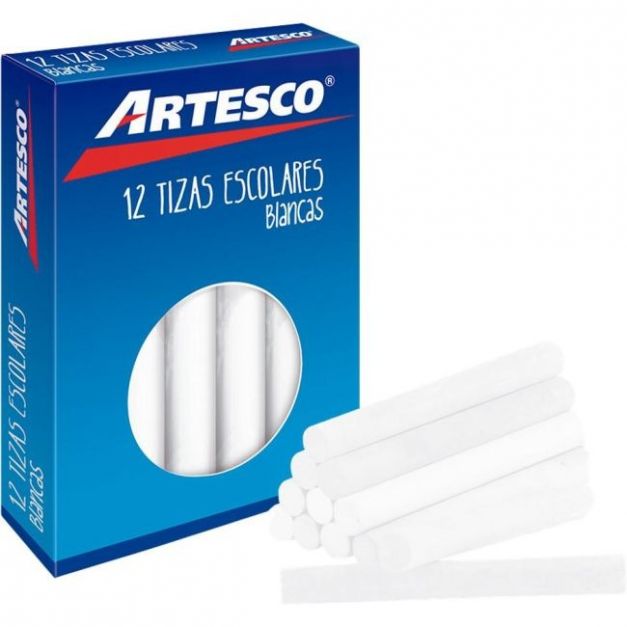 TIZA BARNIZADA BLANCA CAJA X 12