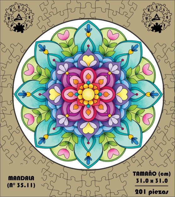 ROMPECABEZA MADERA MDF MANDALA 35.11 (201 PZAS)