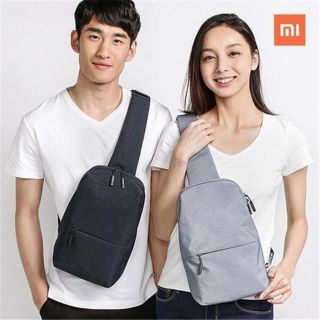 MOCHILA MI CITY SLING BAG DARK GREY - LIGHT GREY