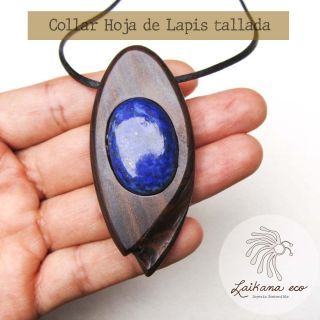 Collar Hoja de Lapis Tallada