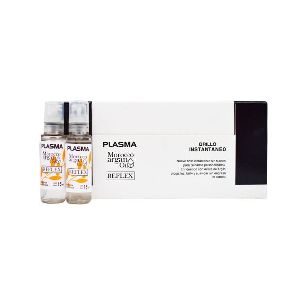 Caja de Argan liquido para brillo instantaneo 18x 15ml - Morocco Plasma