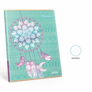 CUADERNO RAYADO MANDALA