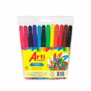 PLUMONES X 12 DELGADOS JUVENIL - ARTI