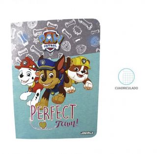 CUADERNO CUADRICULADO PAW PATROL