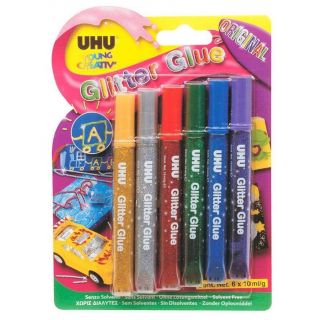 GOMA ESCARCHADA GLITTER X6 10 ML - UHU