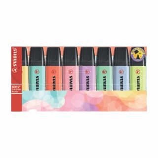 BOSS RESALTADOR PASTEL ESTUCHE X 8
