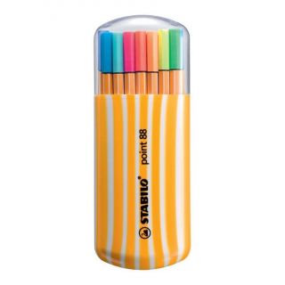 FINE PEN NEÓN ZEBRUI POINT 88  ESTUCHE X20 