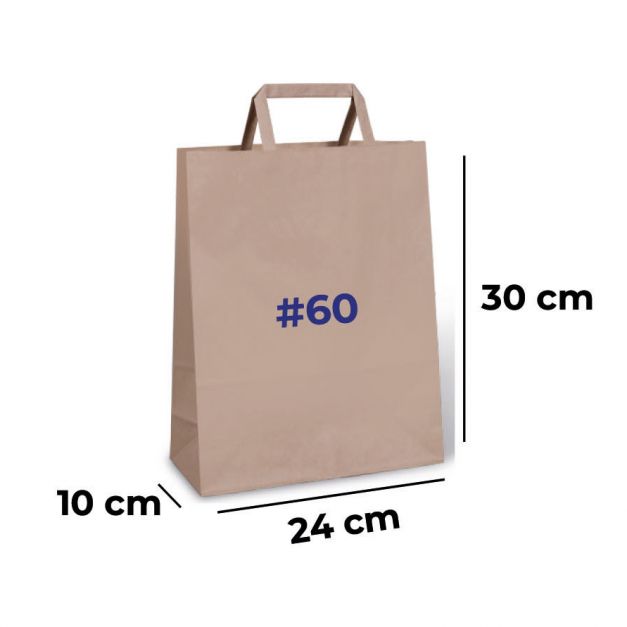 Bolsas kraft f/h 60