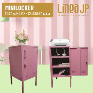 MINILOCKER de metal ROSADO