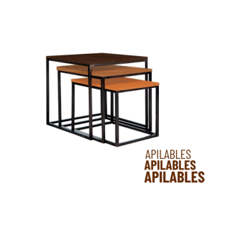SET DE MESAS AUXILIARES APILABLES