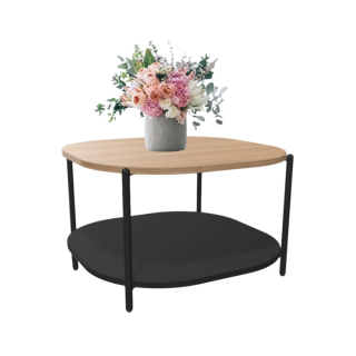MESA DE CENTRO 2 NIVELES- Beige Negro
