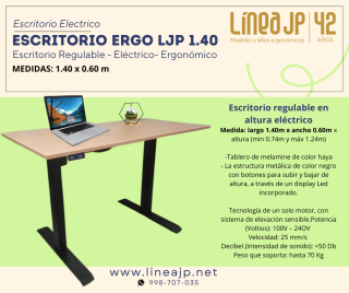 ESCRITORIO ELECTRICO Ergonómico 1.40 m - VIP